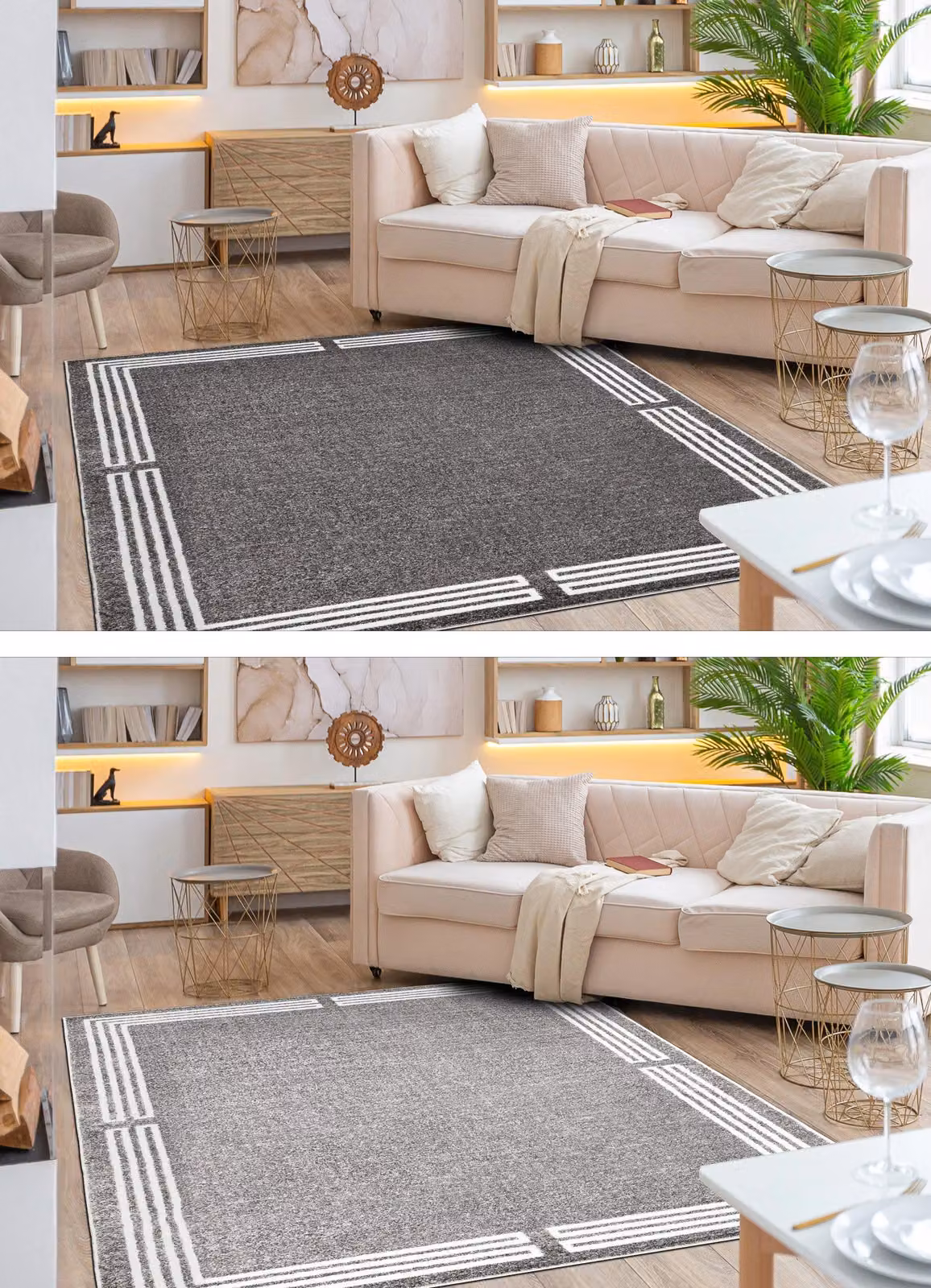 RugsX Mateo Modern Grey Rectangular Rug with High-Low Effect, W: 80 cm, L: 150 cm – 4