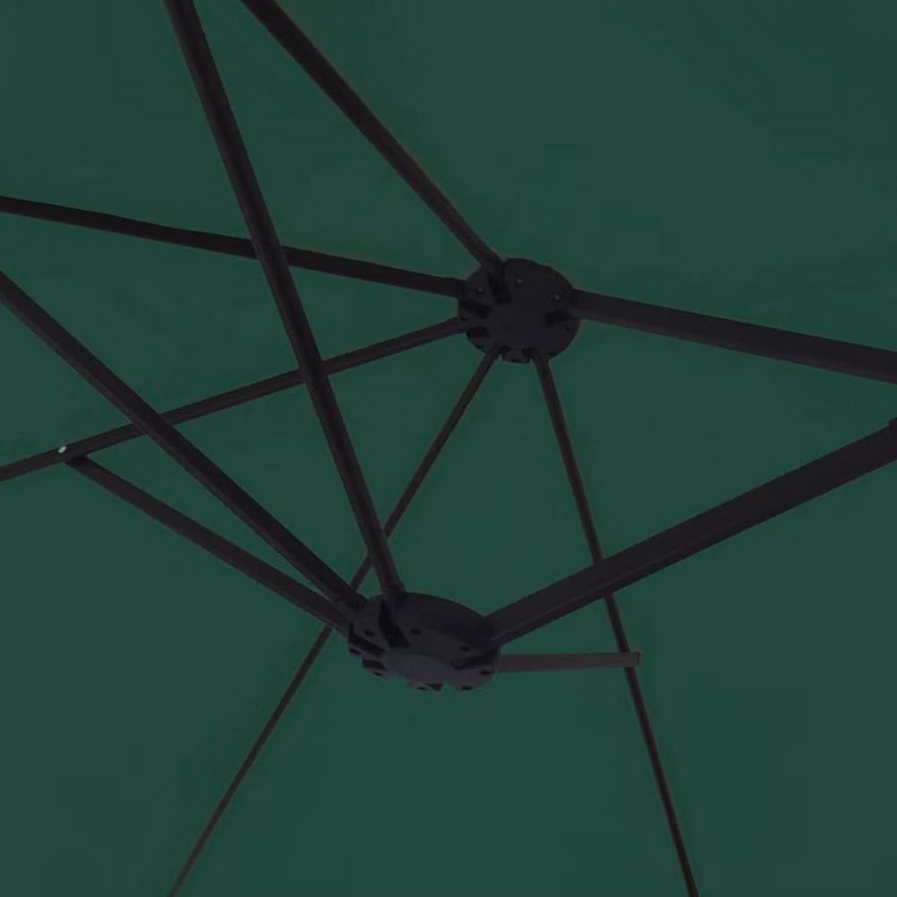 Berkfield Home Double-Head Cantilever Parasol in Green, W: 449 cm, H: 245 cm – 3