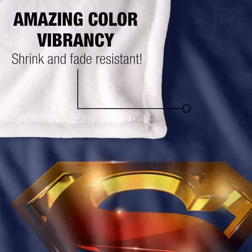 Warner Bros. Supergirl The TV Series Logo Glare Silky Touch Super Soft Fleece Throw Blanket, Multicolour – 3