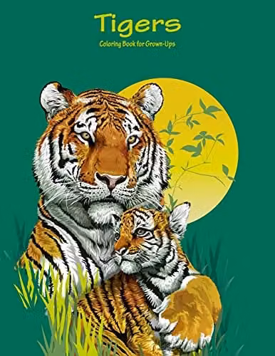 Tigers Colouring Book for Grown-Ups Volume 1 by Createspace, Multicolour