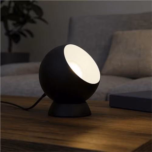 Loops Modern Black LED Table Lamp with GU10 Bulb Included