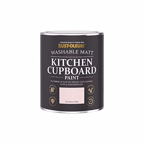 Rust-Oleum Strawberry Vanilla Pink Kitchen Cupboard Paint with Matt Finish, 750ml – 3