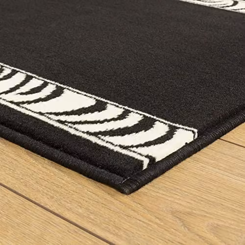 runrug Zebra Animal Print Hallway Runner Rug, Black, W: 60 cm, L: 210 cm – 4