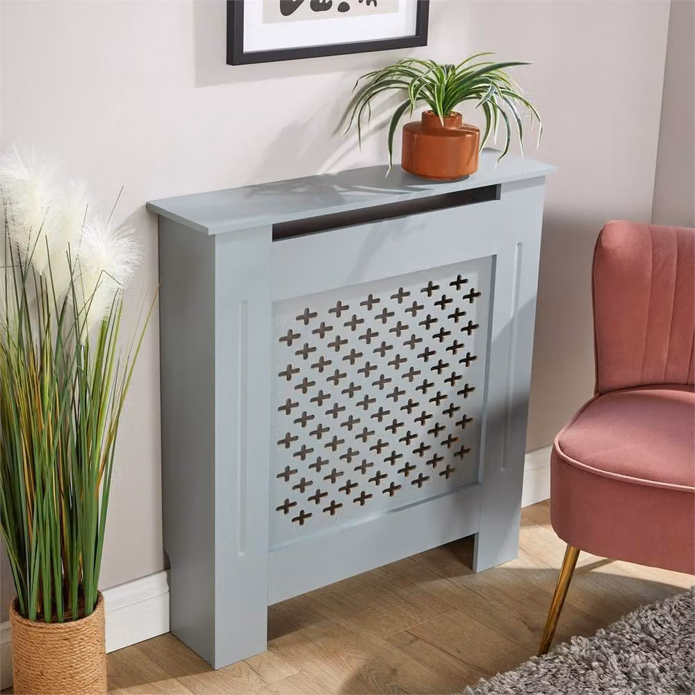 Nordara Grey Modern MDF Wooden Small Radiator Cover, Width: 100 cm – 3