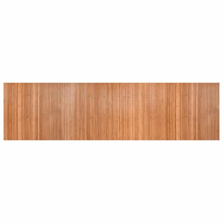 Berkfield Home Rectangular Nature Bamboo Rug in Brown, W: 80 cm, L: 300 cm