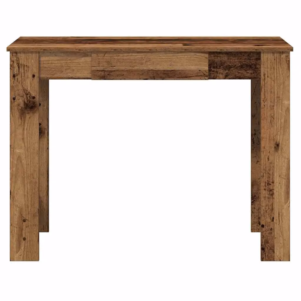 Berkfield Brown Rustic Writing Desk in Engineered Wood W/D/H: 100 x 45 x 75 cm – 3