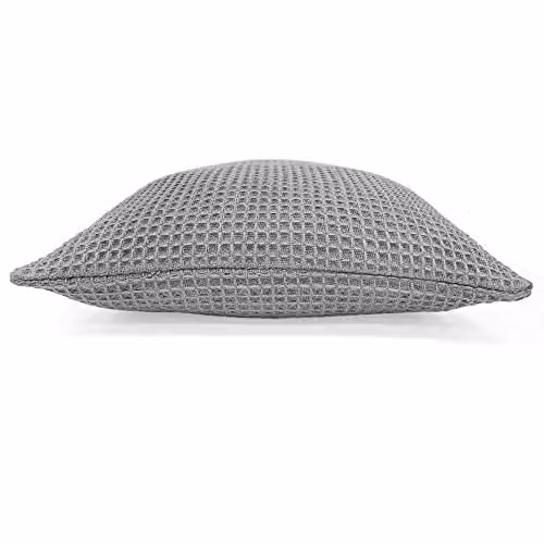 Appletree Bruges Silver Grey Waffle Textured Filled Cushion, W/D/H: 43 x 43 x 43 cm – 2