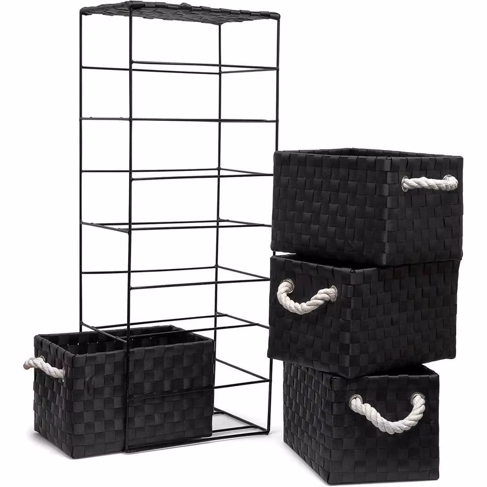 VOGREX Black 4-Drawer Metal Storage Cabinet for Multi-Room Use – 3