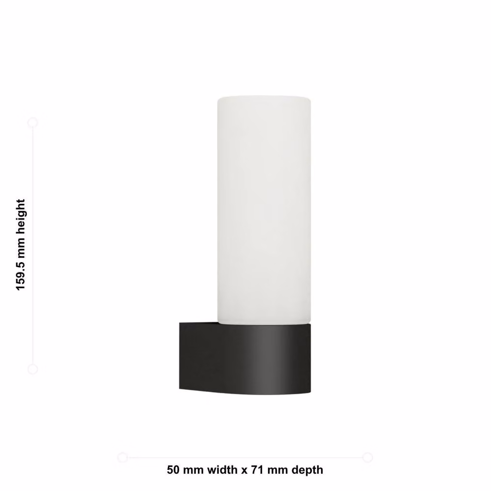 First Choice Lighting Koto Black IP44 Modern Glass Wall Light for Bathroom, Kitchen or Hallway – 5
