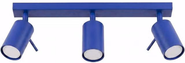 Sollux Lighting Modern Cobalt Blue Ring Ceiling Lamp with 3 Lights, W/D/H: 45 x 16 x 6 cm