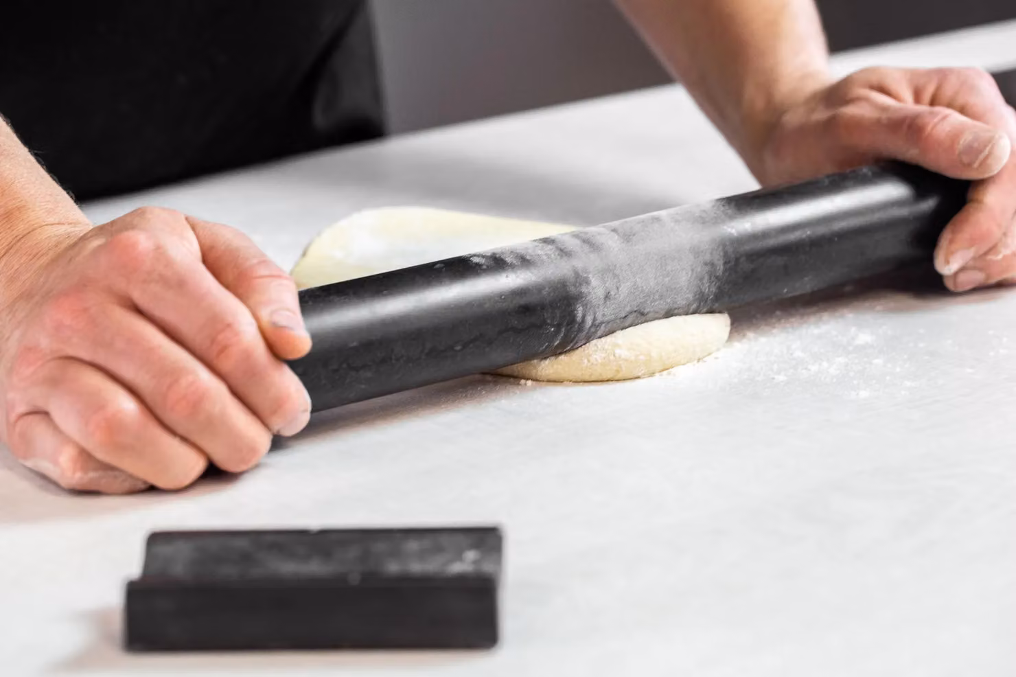MasterClass Black Marble Rolling Pin and Stand Set – 3