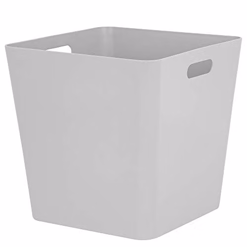 Wham Storage Studio Basket Cube with Label Holder, Grey – 1