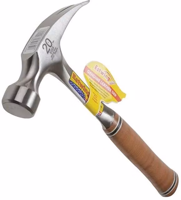 Estwing Forged Steel Straight Claw Hammer in Silver and Multicolour