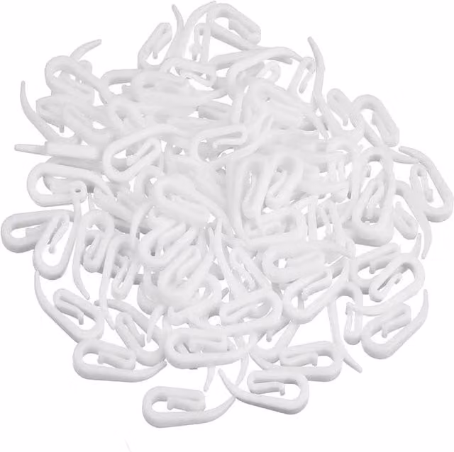 Swish White Curtain Hooks, Pack of 100 – 1