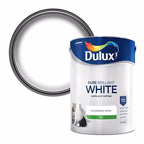 Dulux Matt Dispersion Emulsion Paint in White, 5 Litres