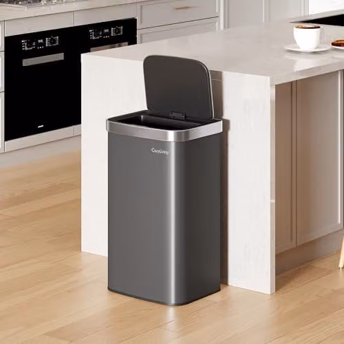 CozyLiving Automatic Motion Sensor Kitchen Bin in Grey, 65.5 x 39.0 x 29.5 cm – 4