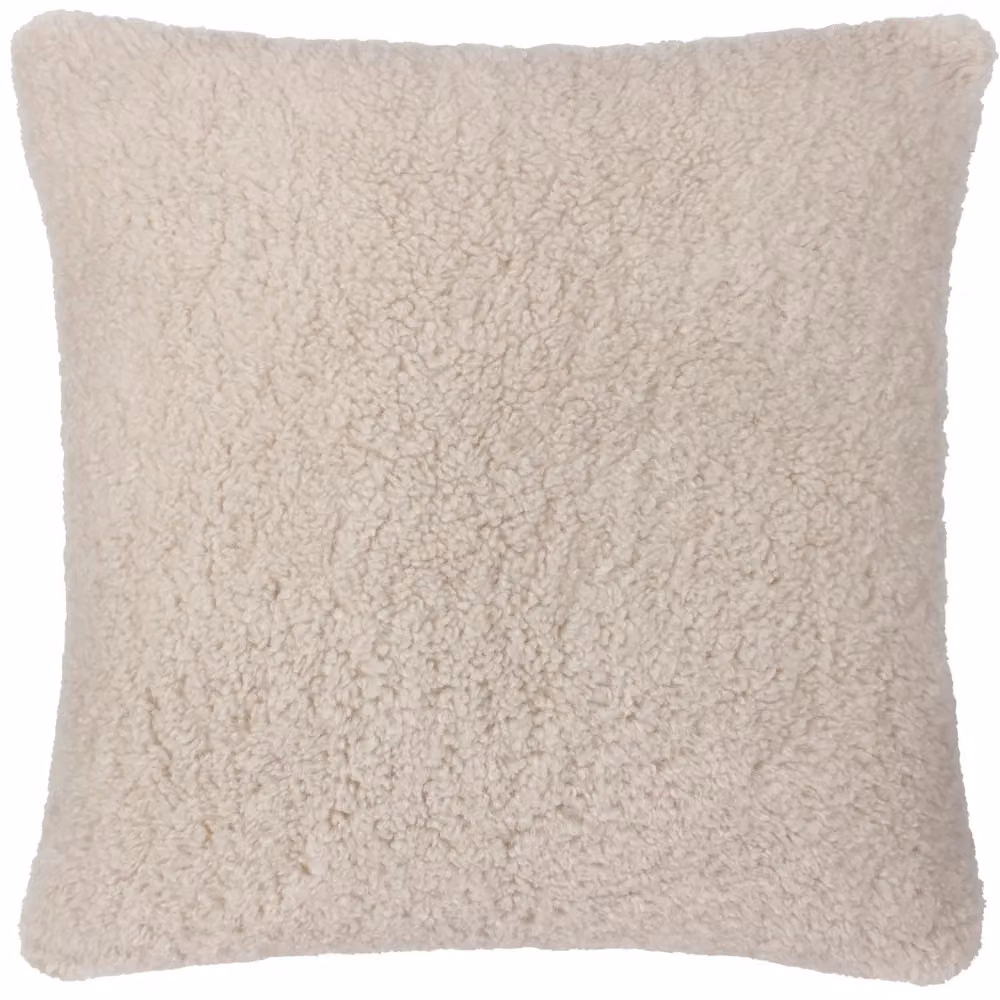 Yard Olann Faux Shearling Fleece Cushion in Beige, W/D/H: 45 x 45 x 45 cm – 2