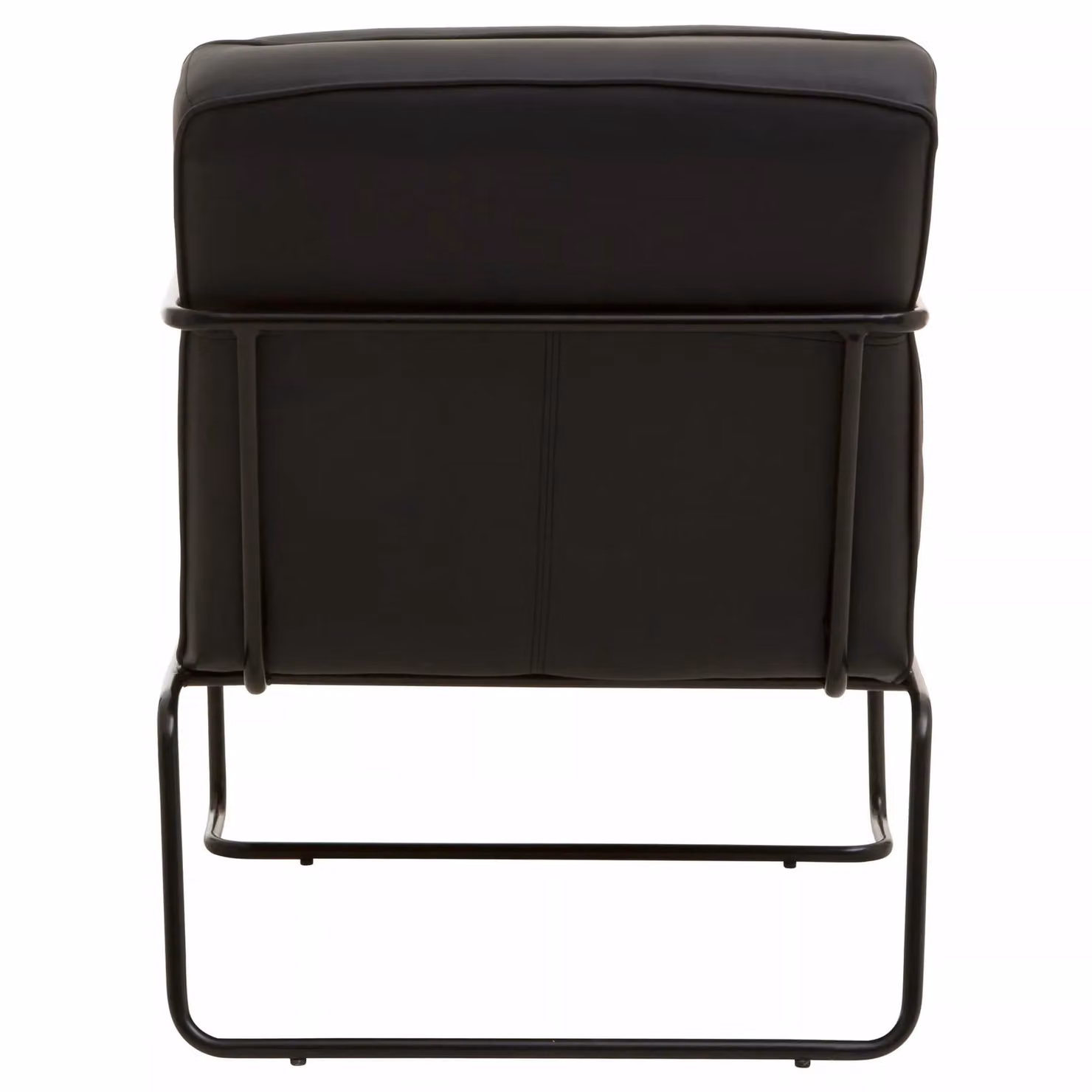 Orsina Foundry Black Leather Effect Metal High Back Accent Chair, H 78 x W 62 x D 62 cm – 4