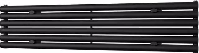 Omeara Axis Black Horizontal Single Panel Radiator W: 160 cm, H: 34.8 cm, D: 34.8 cm