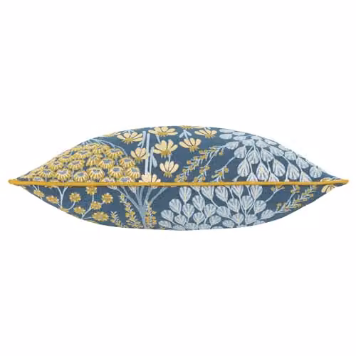 Wylder Ophelia Floral Jacquard Square Cushion in Blue, W/D/H: 50 x 50 x 50 cm – 3
