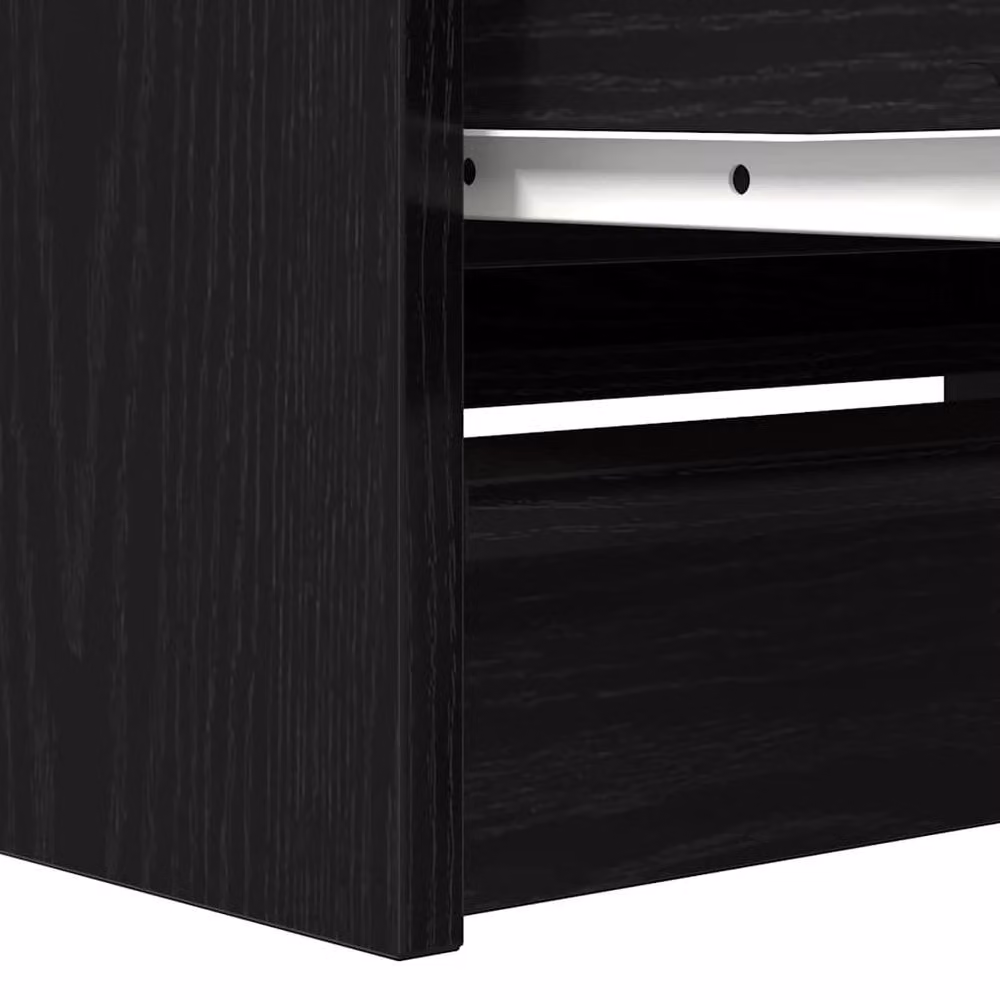 Berkfield Home Modern Black TV Cabinet in Engineered Wood W/D/H: 80 x 35 x 54 cm – 7