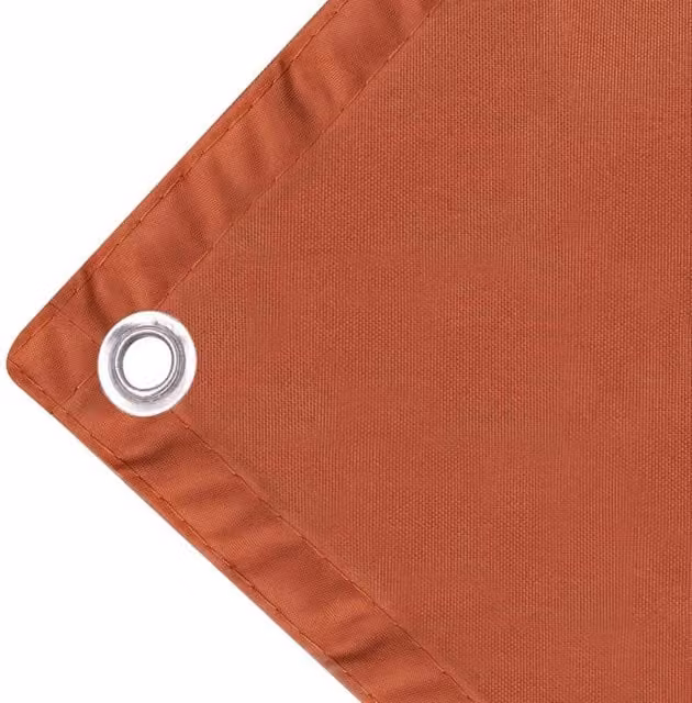 Berkfield Home Modern Balcony Screen in Terracotta Oxford Fabric, W: 90 cm, L: 600 cm