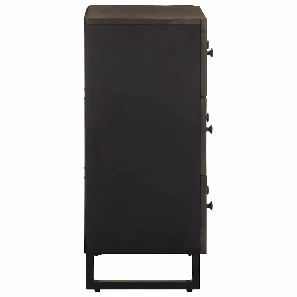 Berkfield Home Black Mango Wood Sideboard, W/D/H: 60 x 33 x 75 cm – 2