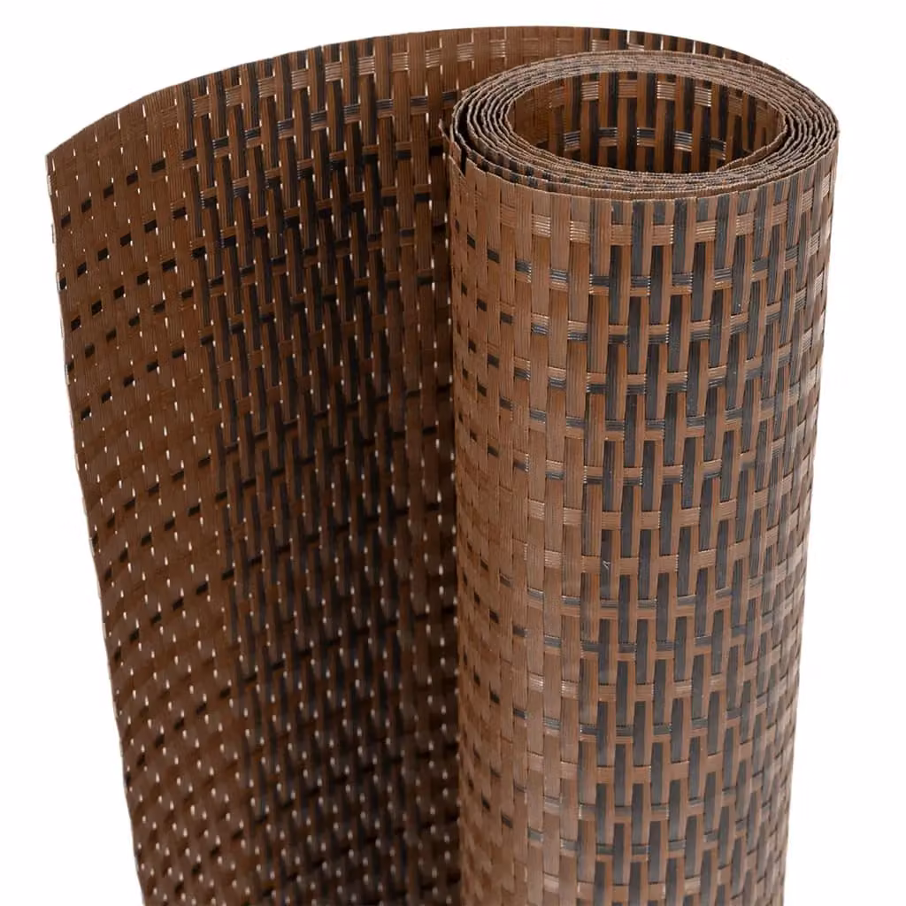 Berkfield Home Poly Rattan Balcony Screens, 10 Pack, Brown and Black, H: 255 cm x W: 19 cm – 2