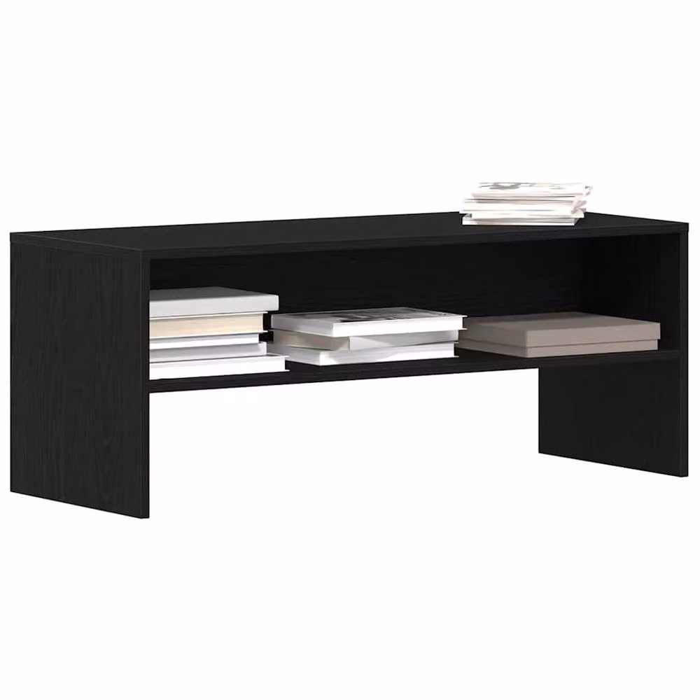 Berkfield Home TV Cabinet in Black Oak, W/D/H: 100 x 40 x 40 cm – 4