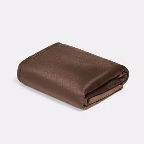 OHS Brown Fluffy Fleece Throw Blanket, W: 150 cm, D: 200 cm