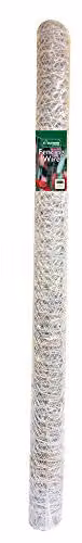 Kingfisher Silver Galvanised Steel 13mm Chicken Wire Mesh Netting for Indoor Plant Support, W: 90 cm, L: 4 m