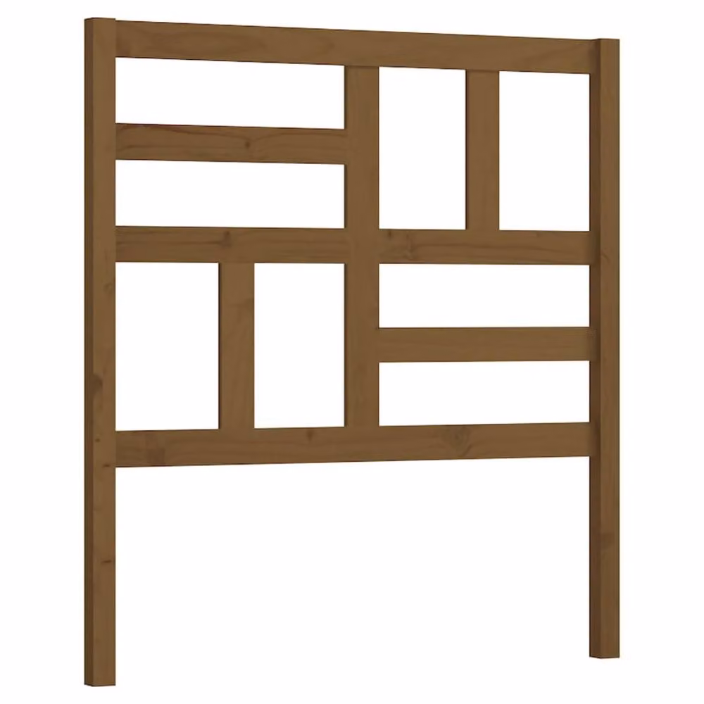 Berkfield Home Beautiful Bed Headboard in Honey Brown Solid Pine Wood, W/D/H: 96 x 4 x 104 cm – 2