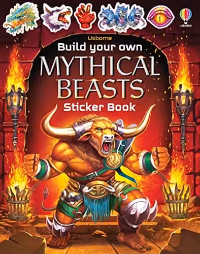 Usborne Build Your Own Mythical Beasts Sticker Book, Multicolour