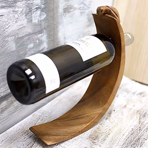 Ancient Wisdom Serenityy Balance Wine Holder Turtle in Brown Wood – 3