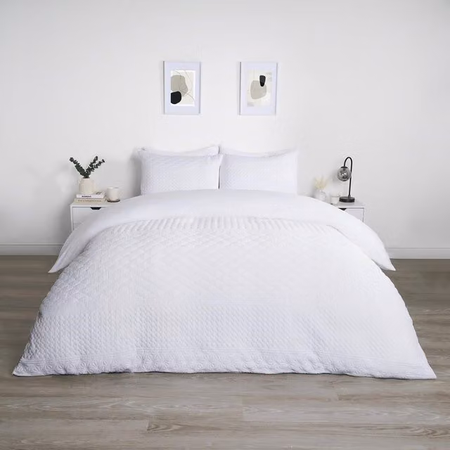 Pinsonic Tribal Graphic Ethnic Duvet Cover Set, White, 180 x 200 cm