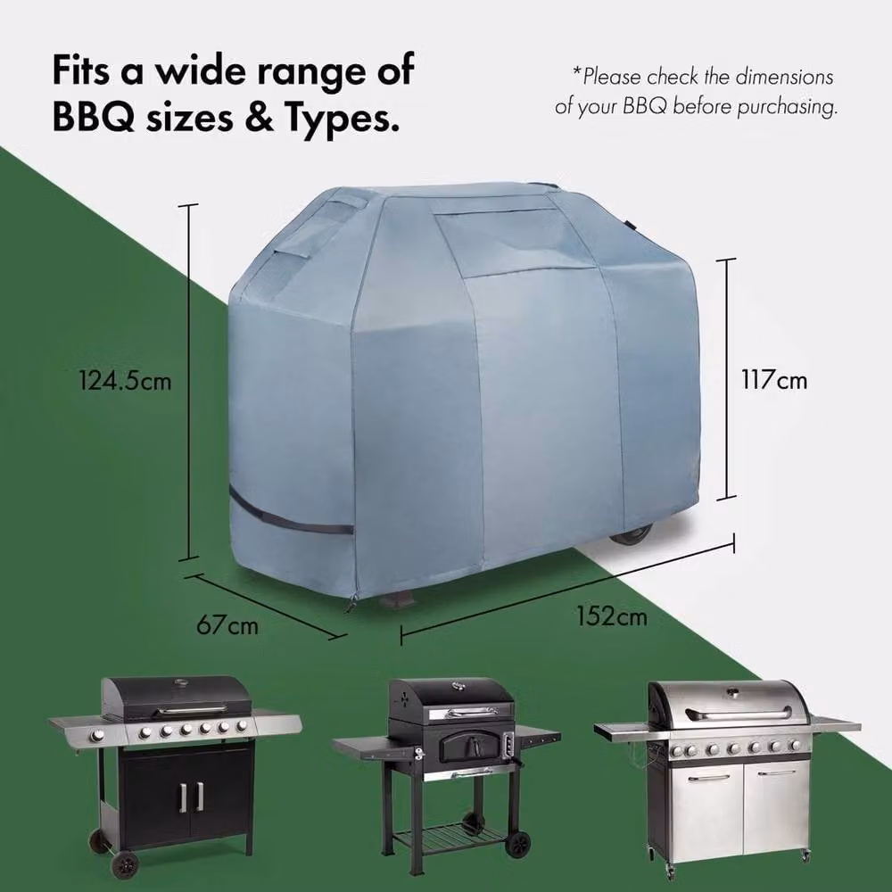 Kelvenix Medium Waterproof Polyester BBQ Cover in Grey – 2