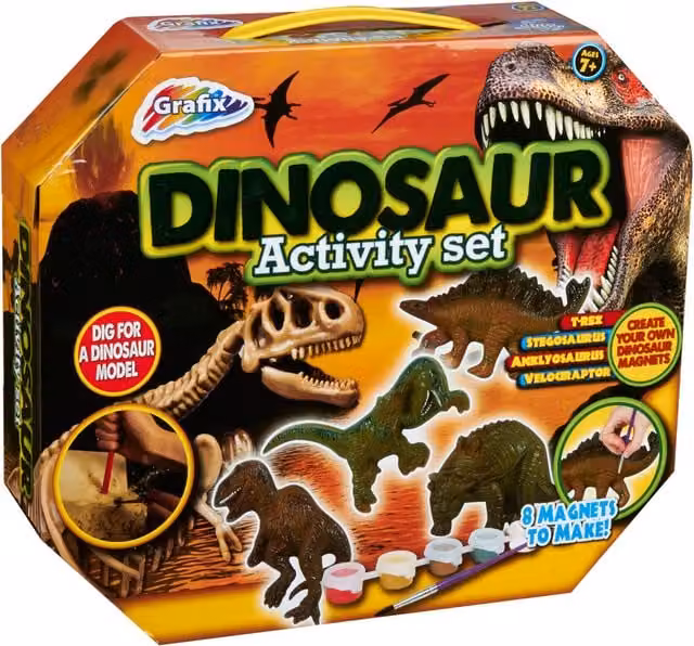 Grafix Multicolour Dinosaur Plaster Activity Set for Children