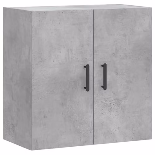vidaXL Modern Wall Mounted Cabinet in Grey MDF with Hinged Doors, W: 60 cm, D: 31 cm, H: 60 cm