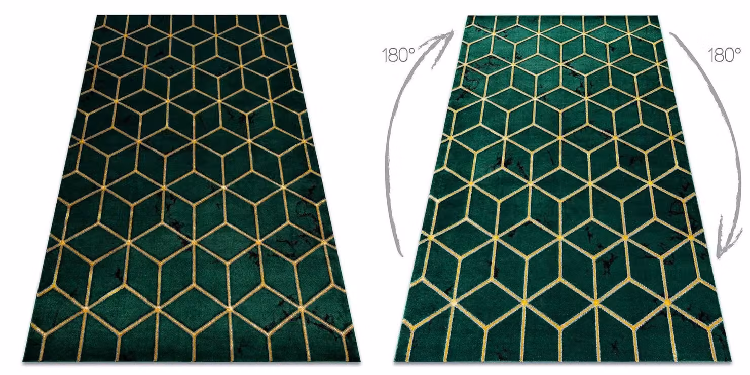 RugsX Emerald Green Geometric Rug, W: 160 cm, D: 220 cm – 2