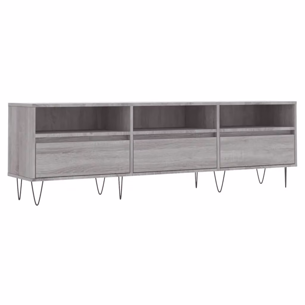 Berkfield Home Modern Grey Sonoma TV Cabinet, W: 150 cm, D: 30 cm, H: 44.5 cm – 2