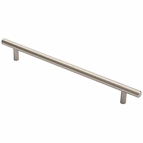 Loops Round T-Bar Cabinet Pull Handle in Brushed Satin Nickel, 284 mm Length with 224 mm Fixing Centres