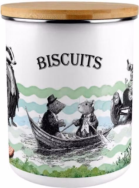 Purely Home Wind in the Willows Extra Large Biscuit Tin, Multicoloured Enamel and Ceramic