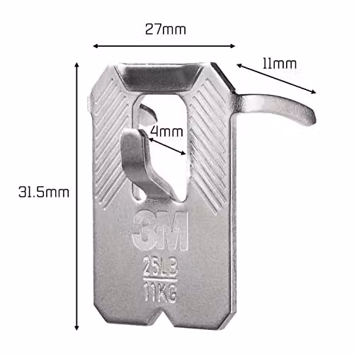 3M Claw Plasterboard Wall Hooks, 4 Pack, White, Holds up to 11 kg – 2