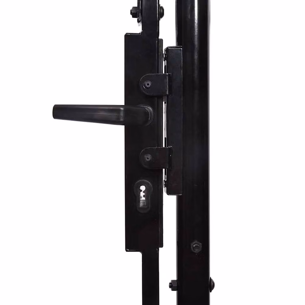 Berkfield Home Elegant Steel Swing Garden Gate, Black, W: 400 cm, H: 225 cm – 2