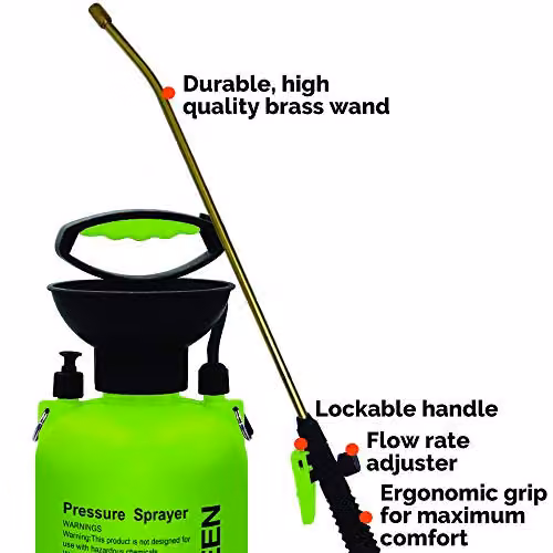 Pro-Kleen Manual Pressure Sprayer, 10L, Green with Brass Lance – 3