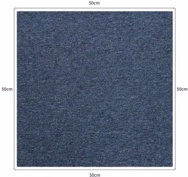 MonsterShop 20 x Storm Blue Carpet Tiles, 5m2, W/D: 50 x 50 cm