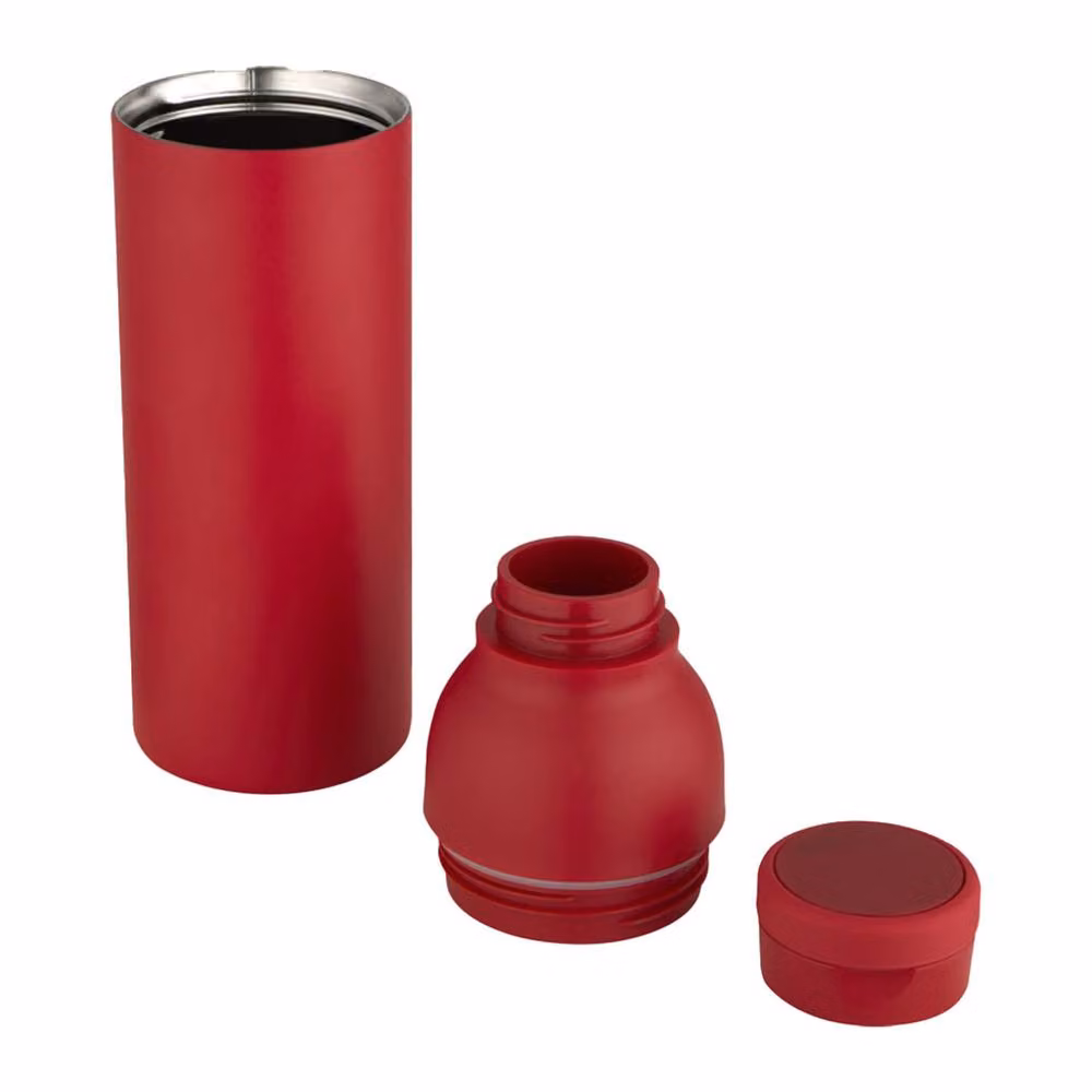 Floso Stainless Steel Double Wall Water Bottle, 650ml, Red – 2