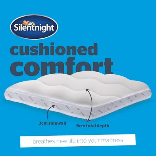 Silentnight Airmax Mattress Topper, White, W: 135 cm x L: 190 cm, Depth: 5 cm – 4