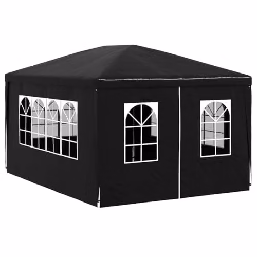 vidaXL Party Tent with Windows, Anthracite, W: 400 cm, D: 300 cm, H: 255 cm