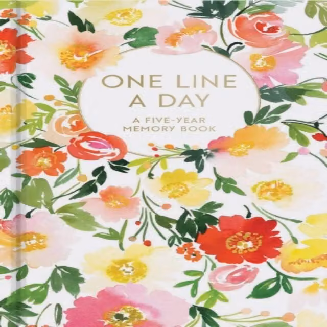 Chronicle Books Floral One Line a Day Five-Year Memory Journal, Multicolour